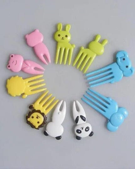 Charming Animal-Themed Mini Fork Set for Serving Fruits and Appetizers