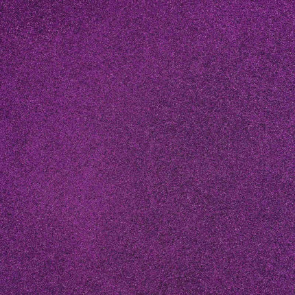 AliKopy 10 Pack Purple Self-Adhesive Glitter Foam Sheets - 12"x10