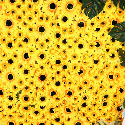 AliKopy 11 Sq Ft UV Protected Artificial Sunflower Wall Mat - 4 Panels
