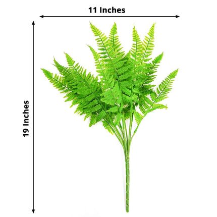 AliKopy 19" Green Artificial Boston Fern - Lifelike Indoor Faux Plant