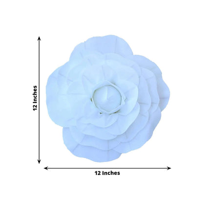 AliKopy 4 Pack 12" Large Real Touch Foam Roses - DIY Craft Flowers