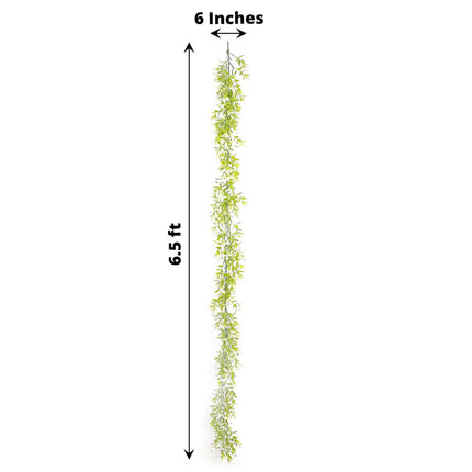 AliKopy 6.5ft Green Artificial Wandering Peperomia Vine - Faux Hanging