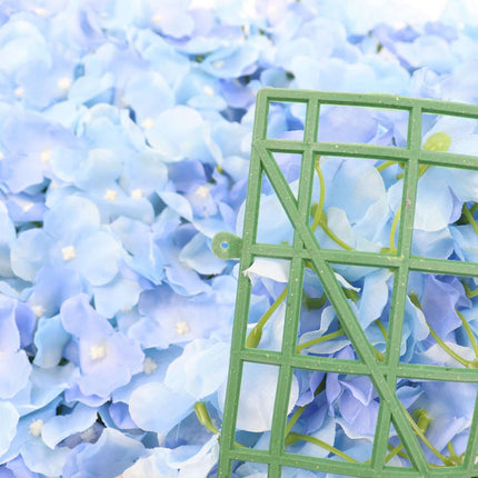 AliKopy 11 Sq Ft Light Blue UV Protected Artificial Hydrangea Wall Mat