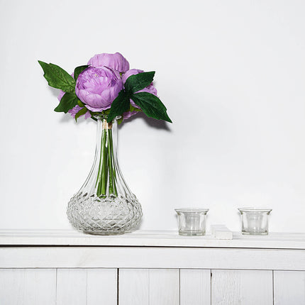 AliKopy 5 Flower Artificial Silk Peony Bouquet - Realistic & Durable