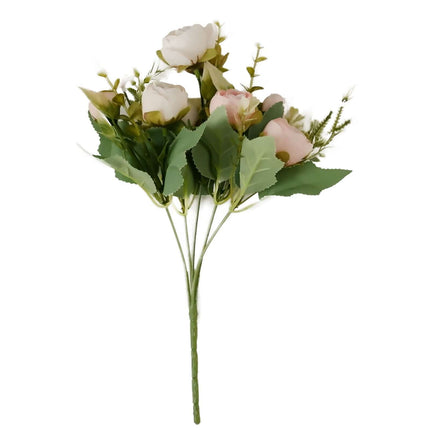 AliKopy 4 Pack 12" Blush Ranunculus Silk Flower Bouquets, Faux Floral