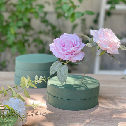 AliKopy 6 Pack Green Floral Foam Blocks - 6" Round Wet Styrofoam Brick