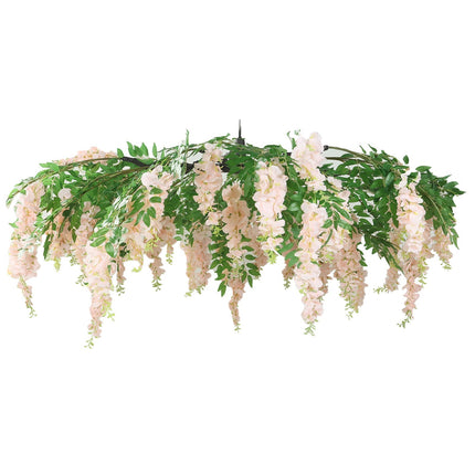 AliKopy 55" Blush Silk Wisteria Vine Canopy - Interchangeable Branches