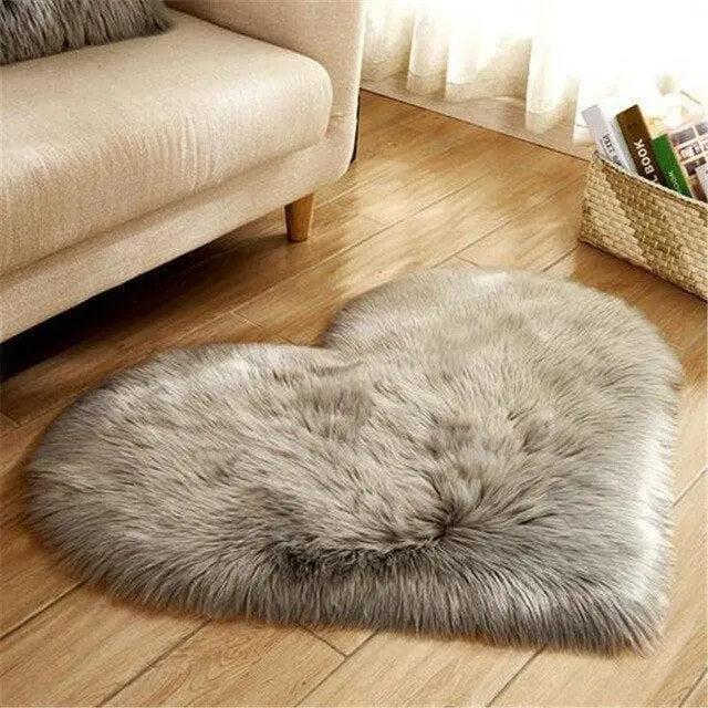 Elegant 30x40CM Plush Faux Wool Area Rug