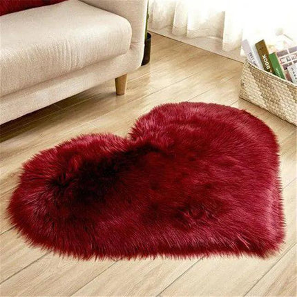 Elegant 30x40CM Plush Faux Wool Area Rug