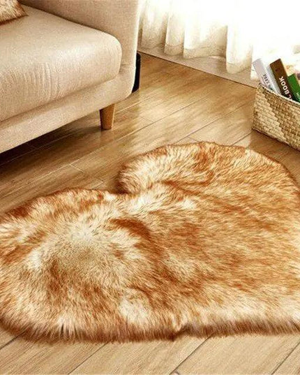 Elegant 30x40CM Plush Faux Wool Area Rug