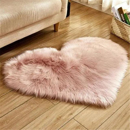 Elegant 30x40CM Plush Faux Wool Area Rug