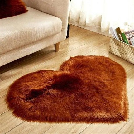 Elegant 30x40CM Plush Faux Wool Area Rug