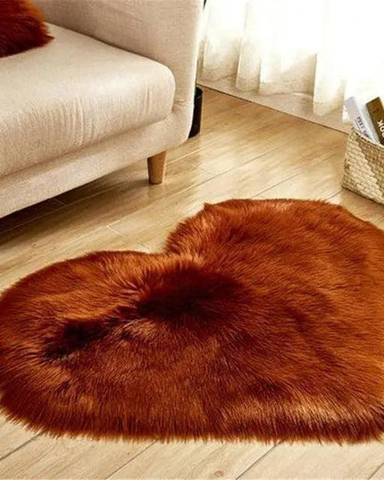 Elegant 30x40CM Plush Faux Wool Area Rug