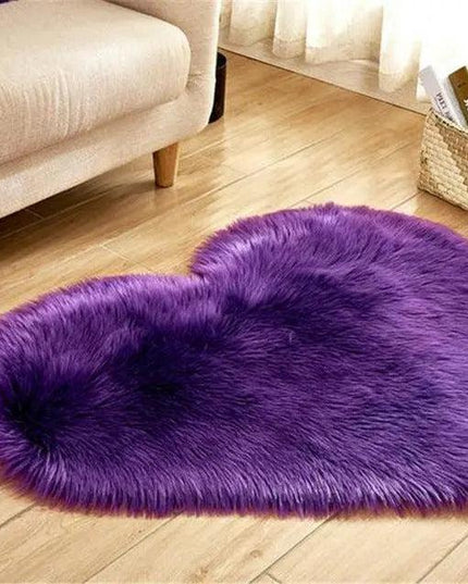 Elegant 30x40CM Plush Faux Wool Area Rug