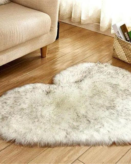 Elegant 30x40CM Plush Faux Wool Area Rug