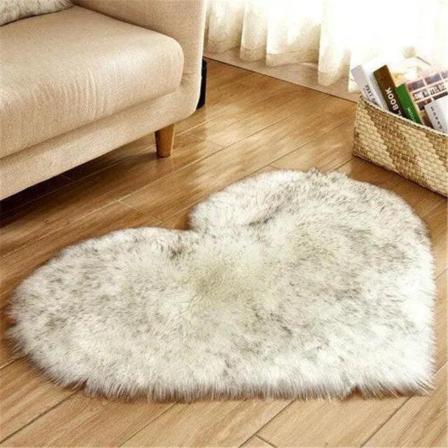 Elegant 30x40CM Plush Faux Wool Area Rug