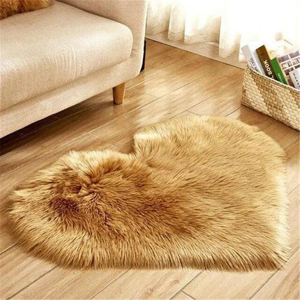 Elegant 30x40CM Plush Faux Wool Area Rug