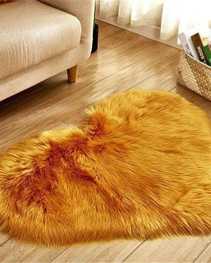 Elegant 30x40CM Plush Faux Wool Area Rug