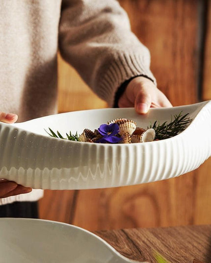 Elegant Conch-Shaped Ceramic Plate Set: Redefine Your Dining Aesthetic
