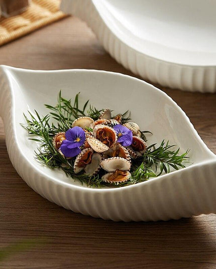 Elegant Conch-Shaped Ceramic Plate Set: Redefine Your Dining Aesthetic
