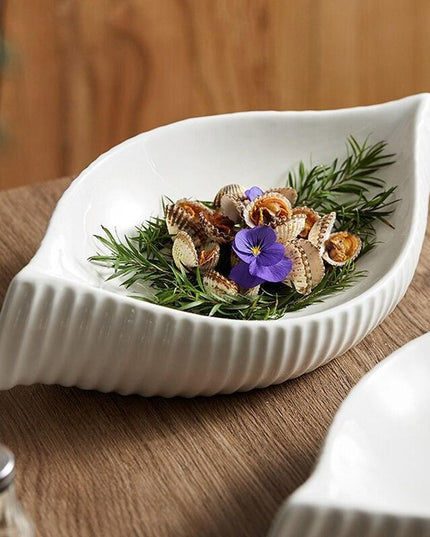 Elegant Conch-Shaped Ceramic Plate Set: Redefine Your Dining Aesthetic