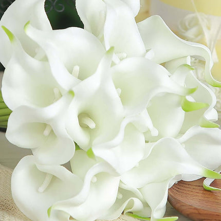 AliKopy 20 Stems 14" White Artificial Calla Lily Flowers - Realistic &