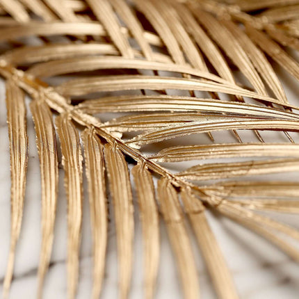 AliKopy 32" Metallic Gold Artificial Palm Leaf Branch - Tropical Decor
