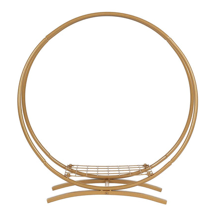 AliKopy Double Frame Hoop Table Centerpiece - Gold Metal, 24" Height