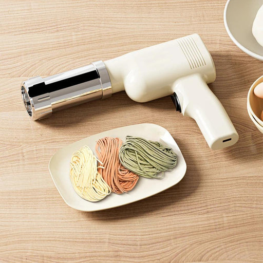 Ultimate USB-Rechargeable Pasta Maker Kit with 5 Molds - Electric & Manual Noodle Extruder for Homemade Delights