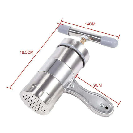 Ultimate USB-Rechargeable Pasta Maker Kit with 5 Molds - Electric & Manual Noodle Extruder for Homemade Delights