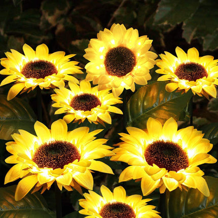 LED Solar Garden Lanterns — Pastoral Flower Design