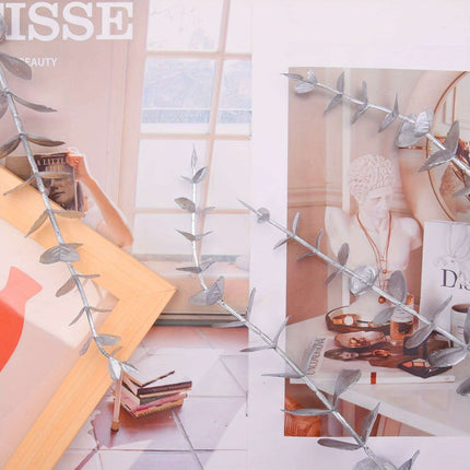 Elegant Golden Eucalyptus Stem Bundle - 15 Pieces for Festive Home Decor