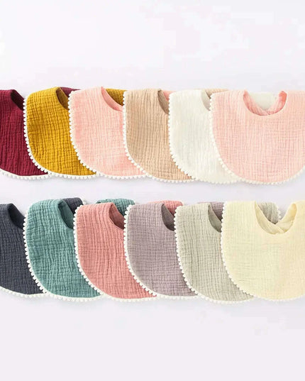 Soft Cotton Baby Bibs with Absorbent Lace - Perfect for Newborns and Toddlers