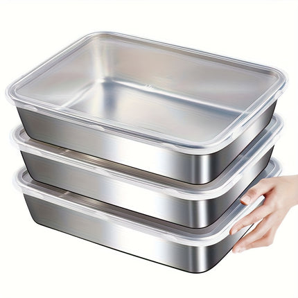 Peekaboo Studio Stainless Steel Sealed Food Storage Box - Airtight & D