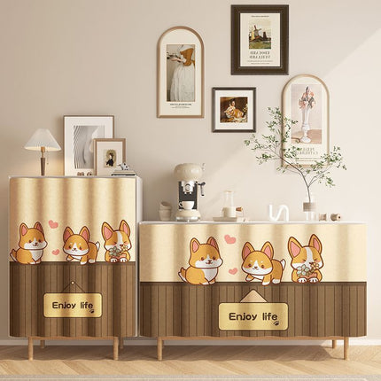 Punch-free Cabinet Shade Curtain Kitchen Door Curtain