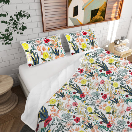Peekaboo Studio Floral Quilt Set - 3 Pieces, Lightweight, All Season