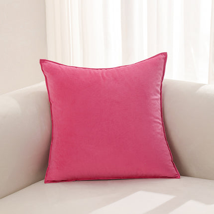 Dutch Velvet Throw Pillow Cover With Piped Trim Solid Color