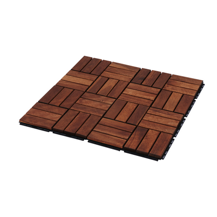 Room & Decor Acacia Wood Interlocking Deck Tiles - 30 Pcs, 12"x12
