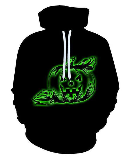 Men's Halloween Pumpkin Print Hoodie
