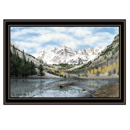Billy Jacobs Maroon Bells Black Framed Wall Art - Multi Wood Paper Pri