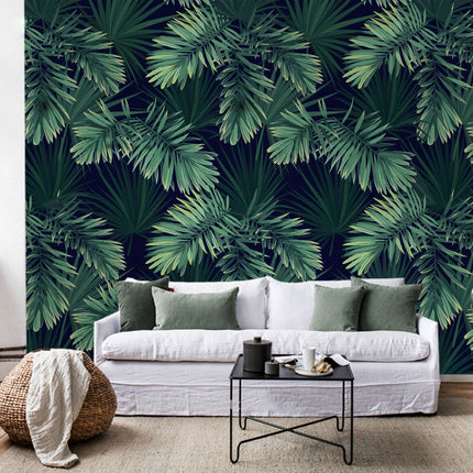 Peekaboo Studio Nordic Green Plant Wallpaper - Durable & Removable