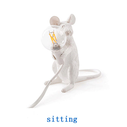 Peekaboo Studio Nordic Resin Mouse Table Lamp - LED, Mini Size