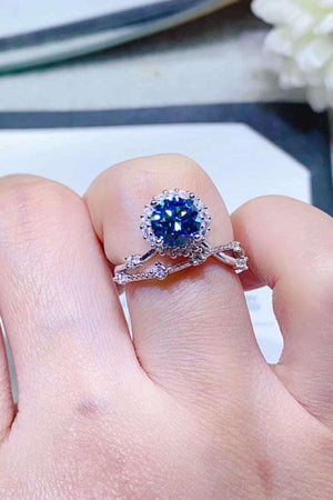 1 Carat Moissanite 925 Sterling Silver Ring-Trendsi-Purple-4.5-Très Elite