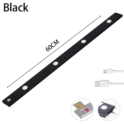 USB LED Night Light With Motion Sensor Ultra Thin Wireless Cabinet Wardrobe