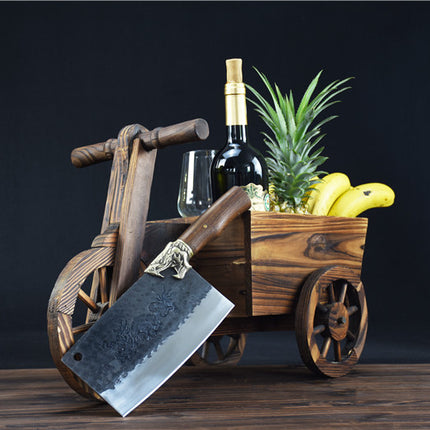 Nonstick Meat Chopping Knife With Rosewood Handle And Copper Fittings