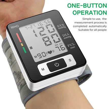 Peekaboo Studio Wrist Blood Pressure Monitor, Adjustable Cuff, 90 Read