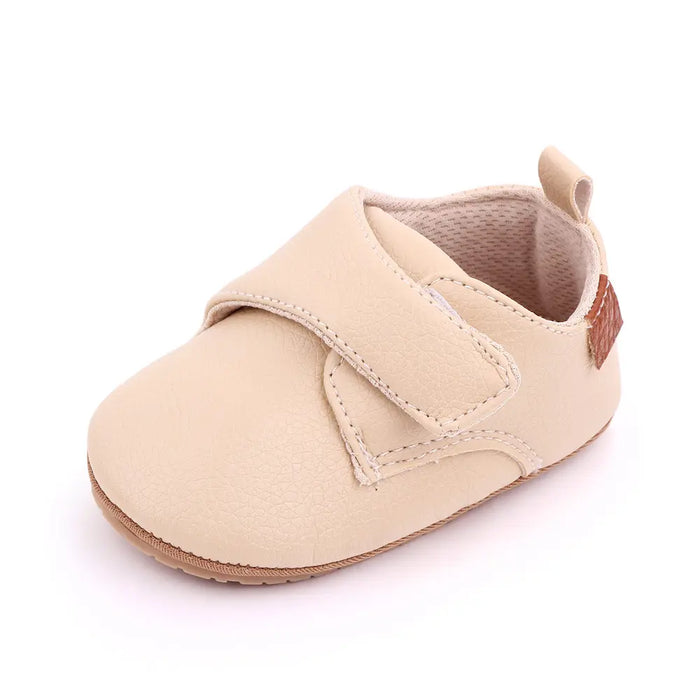 Newborn Baby Shoes Baby Boy Girl Shoes Classic Leather Rubber Sole Anti-slip