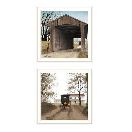 Billy Jacobs 2-Piece Vignette Framed Wall Art Set for Home Decor