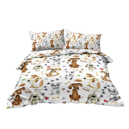 Peekaboo Studio Kids' Pastel Animal Duvet Cover Set, 3 Pieces, Cute De