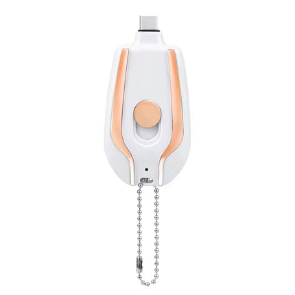 1500mAh Mini Power Emergency Pod Keychain Charger With Type-C Ultra-Co